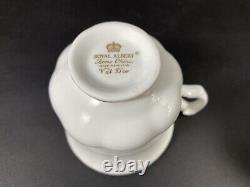 Royal Albert Porcelain Set of Six Coffee Cups & Saucers Val Dor