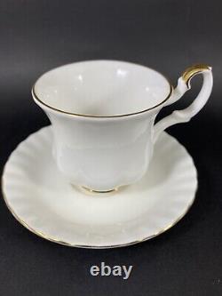 Royal Albert Porcelain Set of Six Coffee Cups & Saucers Val Dor