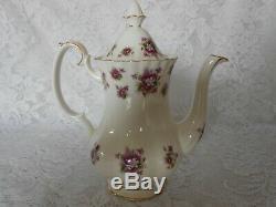 Royal Albert Sweet Violets English Bone China Coffee Set Ex Condition