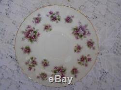 Royal Albert Sweet Violets English Bone China Coffee Set Ex Condition