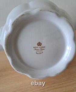 Royal Albert Val Dor Bone China Coffee Set White Gold Trim 15 Pieces Vtg Used