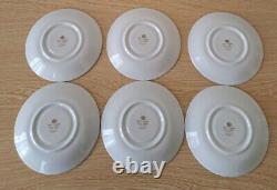 Royal Albert Val Dor Bone China Coffee Set White Gold Trim 15 Pieces Vtg Used