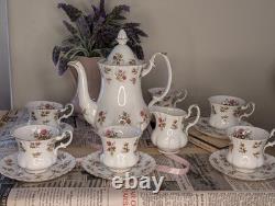 Royal Albert Winsome Coffee Set Vintage Bone China Floral 14 piece set England