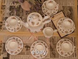 Royal Albert Winsome Coffee Set Vintage Bone China Floral 14 piece set England