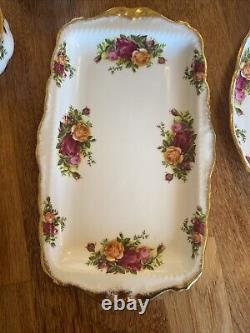 Royal Albert old country roses Set Tea Pot Coffee Plates Vintage China 46 Pieces