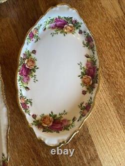 Royal Albert old country roses Set Tea Pot Coffee Plates Vintage China 46 Pieces