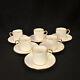 Royal Cauldon Set Of 6 Cups & Saucers Coffee Can Shape Gold On White 1950-1962