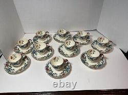 Royal Cauldron est 1774 Victoria England Demitasse Cups & Saucers Set of 10
