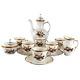 Royal Copenhagen Coffee Service For Six Brown Rose Pattern 688 Complete Vintage