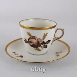 Royal Copenhagen Coffee Service for Six Brown Rose Pattern 688 Complete Vintage