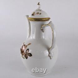 Royal Copenhagen Coffee Service for Six Brown Rose Pattern 688 Complete Vintage