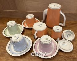 Royal Copenhagen Multi Coloured Vintage Coffee Set