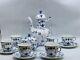 Royal Copenhagen Vintage Blue Fluted Plain Coffee Set Consisting Of A Coffee Pot