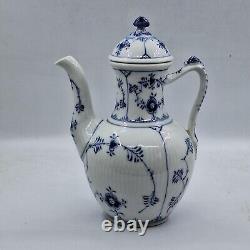 Royal Copenhagen Vintage Blue Fluted Plain Coffee set consisting of a Coffee Pot