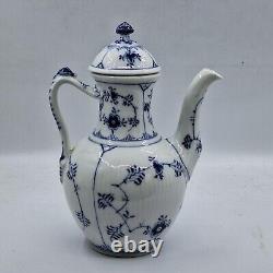 Royal Copenhagen Vintage Blue Fluted Plain Coffee set consisting of a Coffee Pot