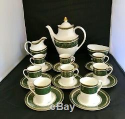 Royal Doulton'vanborough' Pattern Complete Coffee Set, In Very Good Con