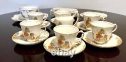 Royal Stafford Bone China Tea Set & Plates (27 Pieces)