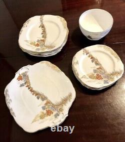 Royal Stafford Bone China Tea Set & Plates (27 Pieces)