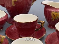 Royal Winton Grimwades Vintage Art Deco Coffee Set Flower Handles