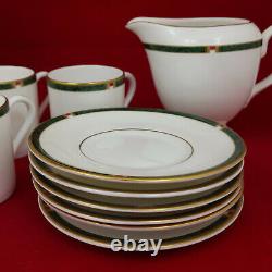 Royal Worcester Carina (Green and White) Coffee Set 16 Items