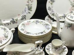 Royal Worcester June Garland 72pc Dinner Service Tea & Coffee Sets x 8 Ex Cond