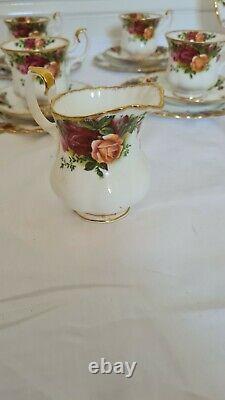 Royal albert old country roses 26 Pc Coffee Set For 6 People 6 Trios