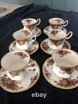 Royal albert old country roses Set Of Six Coffee Cups And Saucers