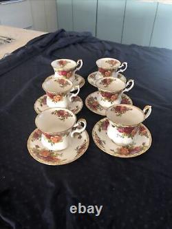 Royal albert old country roses Set Of Six Coffee Cups And Saucers