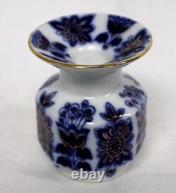 Russian Vintage Hand Painted Lomonosov Porcelain Coffee Set Royal Blue #89
