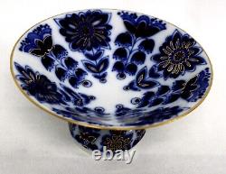 Russian Vintage Hand Painted Lomonosov Porcelain Coffee Set Royal Blue #89