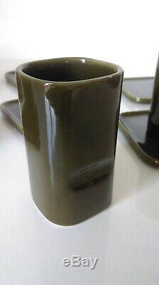 SAKURA TEA AND COFFEE SET BY makio hasuike for pozzi franco vintage pottery