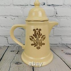 SET FOR 8 VTG Pfaltzgraff Village Coffee/Tea Pot, Sugar Bowl, Creamer, Plates, +