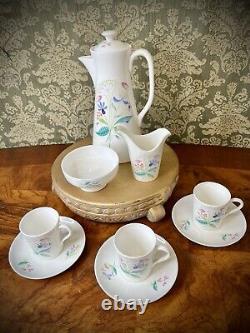 STIG LINDBERG PORCELAIN Coffee 9pc (plus lid) Set Vintage