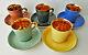 Scandinavian Mid Century Demitasse Coffee Set Of 5 Cups And Saucers By Figgjo Fl