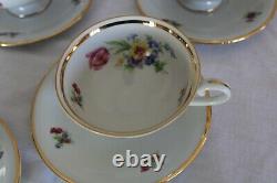 Schumann Bavaria Vintage Porcelain China Floral Cups & Saucer's Set Of 10