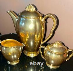 Set (17pcs) Carlton Ware Bone China Tea Coffee Set For Six Gold Lustre Vintage
