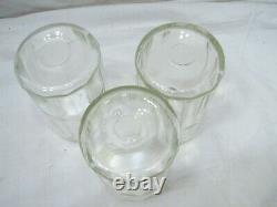 Set 5 Vintage Glass Hoosier Type Jars Shaker Panel Coffee Tea Salt/Pepper Spice