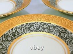 Set 6x Moka Demitasse Cup Empire Gilded Palmettes by LEGLE Limoges Porcelain