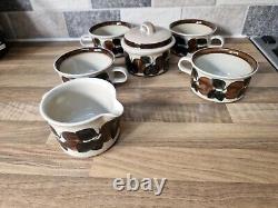 Set Vintage Arabia Finland Ruija Demitasse Cups Sugar Bowl Milk Jug Troubadour