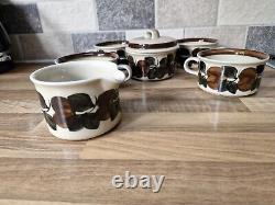 Set Vintage Arabia Finland Ruija Demitasse Cups Sugar Bowl Milk Jug Troubadour