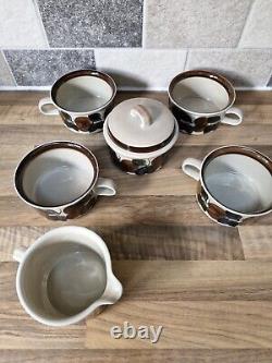 Set Vintage Arabia Finland Ruija Demitasse Cups Sugar Bowl Milk Jug Troubadour