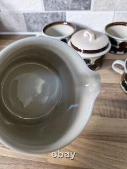 Set Vintage Arabia Finland Ruija Demitasse Cups Sugar Bowl Milk Jug Troubadour