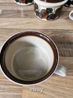 Set Vintage Arabia Finland Ruija Demitasse Cups Sugar Bowl Milk Jug Troubadour