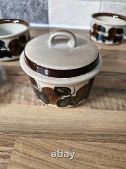 Set Vintage Arabia Finland Ruija Demitasse Cups Sugar Bowl Milk Jug Troubadour