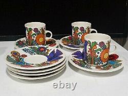 Set of 3 Villeroy & Boch ACAPULCO Mugs Cups & Saucer Sets + 4 EXTRA SAUCERS