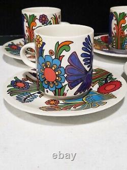 Set of 3 Villeroy & Boch ACAPULCO Mugs Cups & Saucer Sets + 4 EXTRA SAUCERS