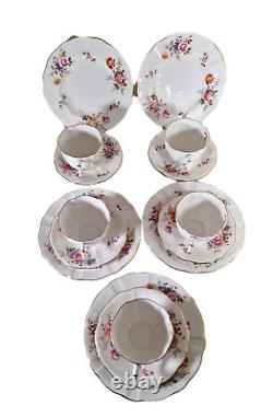 Set of 5 Trio ROYAL CROWN DERBY'DERBY POSIES' TEA WARE Sets Vintage VGC