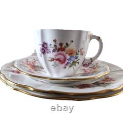 Set of 5 Trio ROYAL CROWN DERBY'DERBY POSIES' TEA WARE Sets Vintage VGC