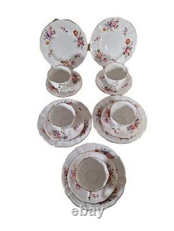 Set of 5 Trio ROYAL CROWN DERBY'DERBY POSIES' TEA WARE Sets Vintage VGC