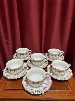 Set of 6 Furstenberg Vintage Coffee Cups and Saucers Grecque Athena Germany